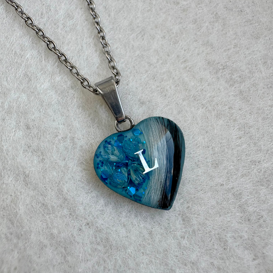 Edelstahlhalskette, rund oder herzförmig