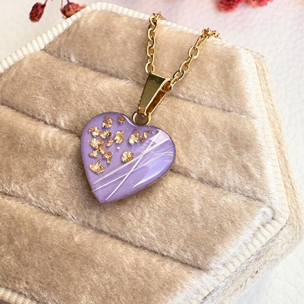 Edelstahlhalskette, rund oder herzförmig