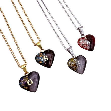 Edelstahlhalskette, rund oder herzförmig