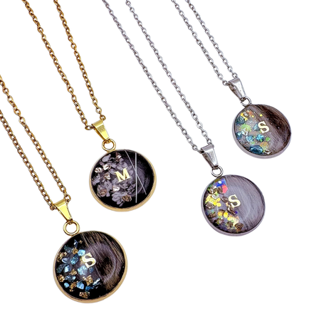 Edelstahlhalskette, rund oder herzförmig