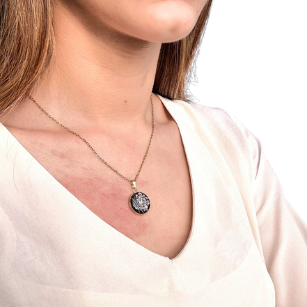 Edelstahlhalskette, rund oder herzförmig