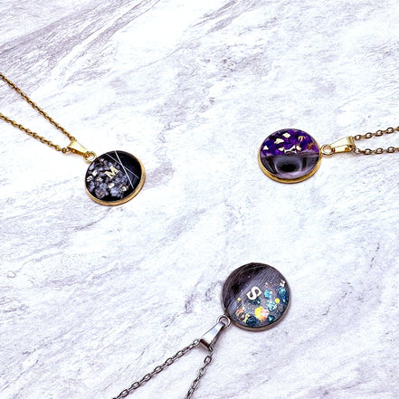 Edelstahlhalskette, rund oder herzförmig